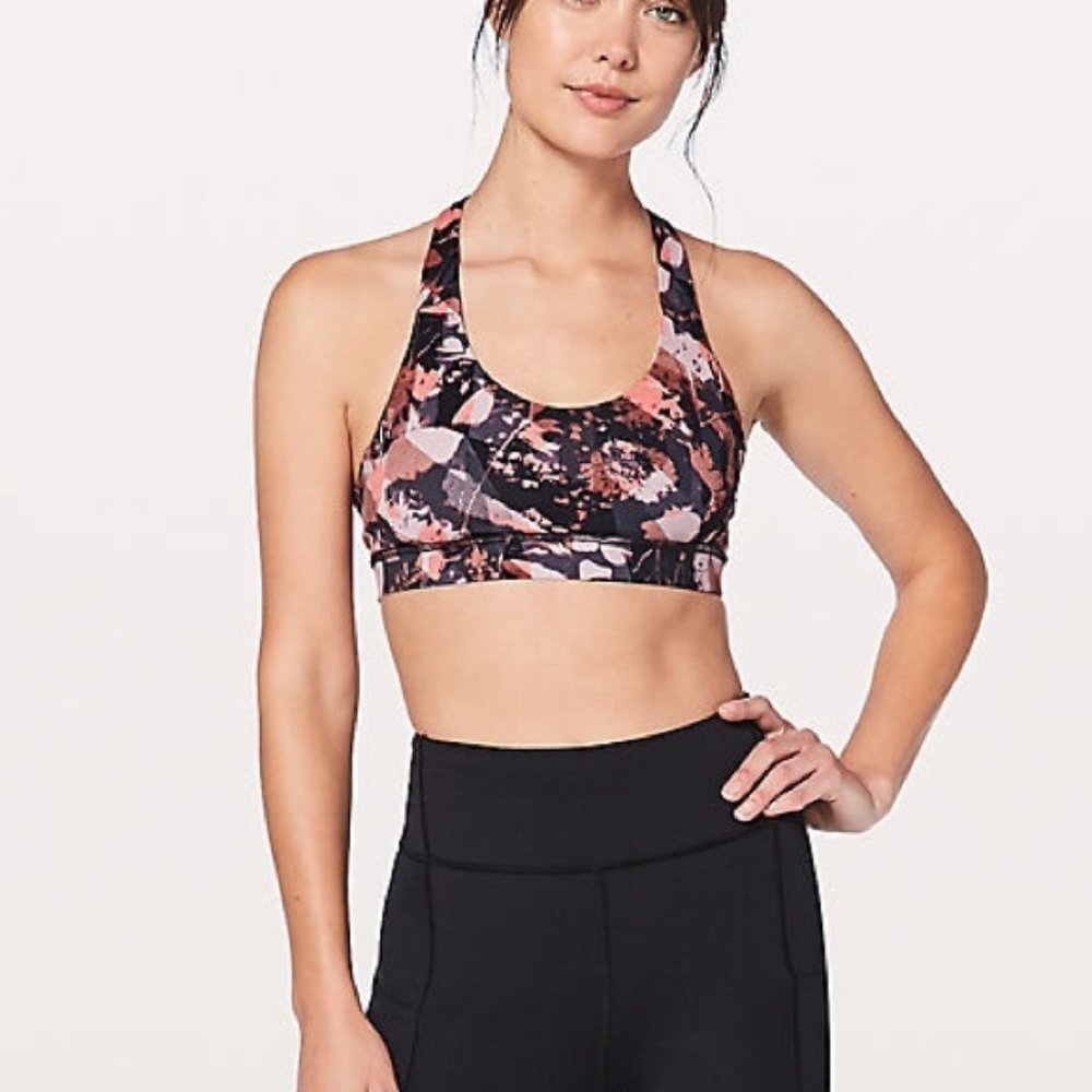 Lululemon break free sports bra mesh alpine 6